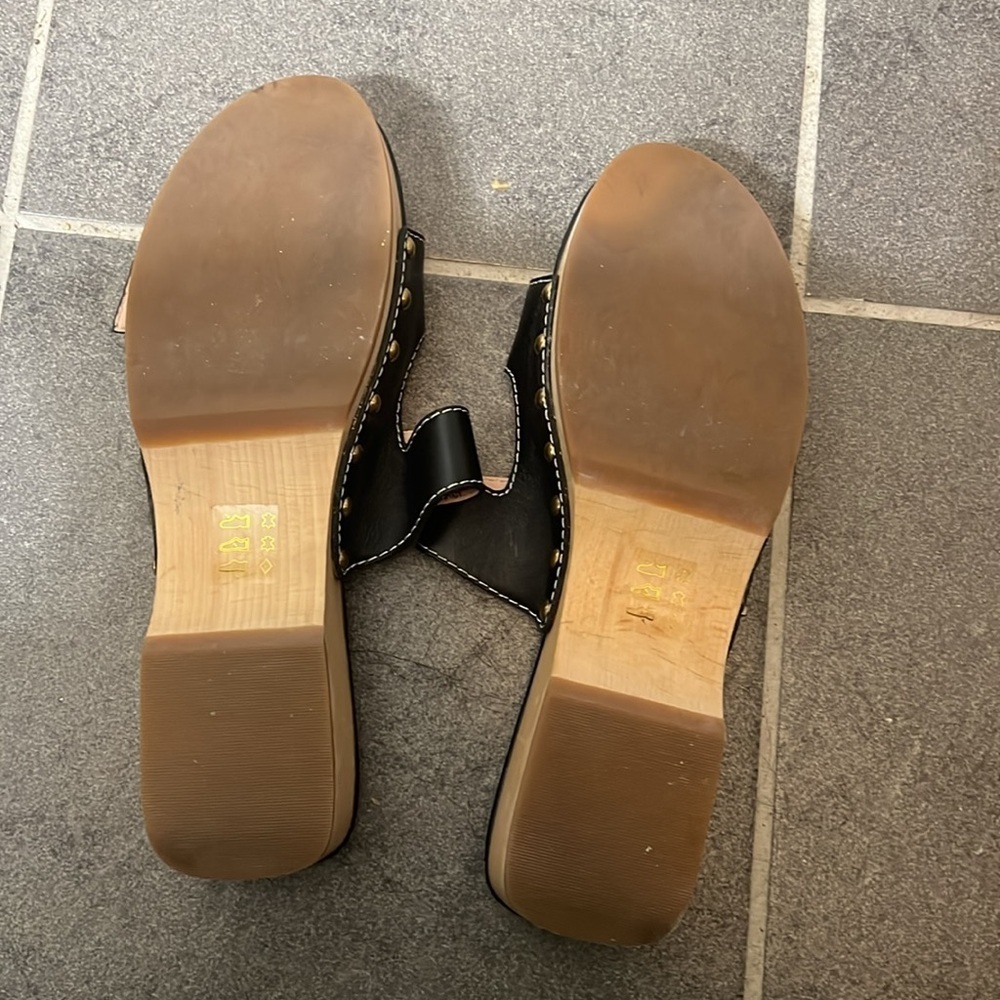 J. Crew Women’s Leather Double Buckle-Strap Sandals Sz 11 comfy vacation chunky - Picture 5 of 7